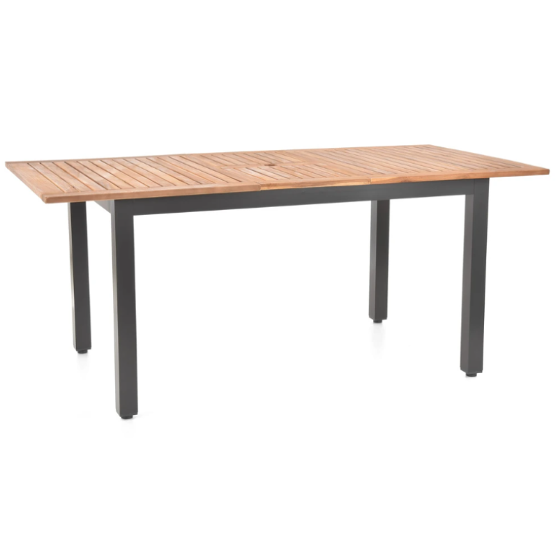 Masa pentru gradina si terasa HECHT MONTANA TABLE, blat din lemn salcam, cadru din profile aluminiu, 140/180 x 90 x 77.5 cm