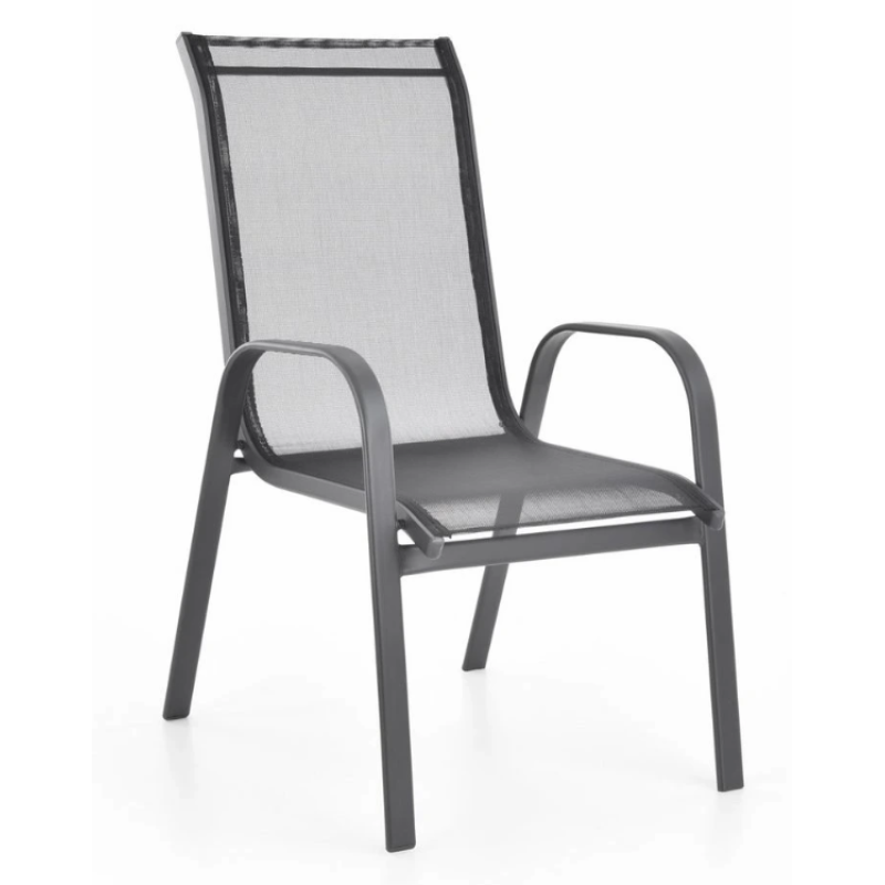 Scaun pentru gradina si terasa HECHT Ekonomy Chair, structura din otel-aluminiu, greutate maxima suportata 120 kg, 55 x 76 x 96 cm