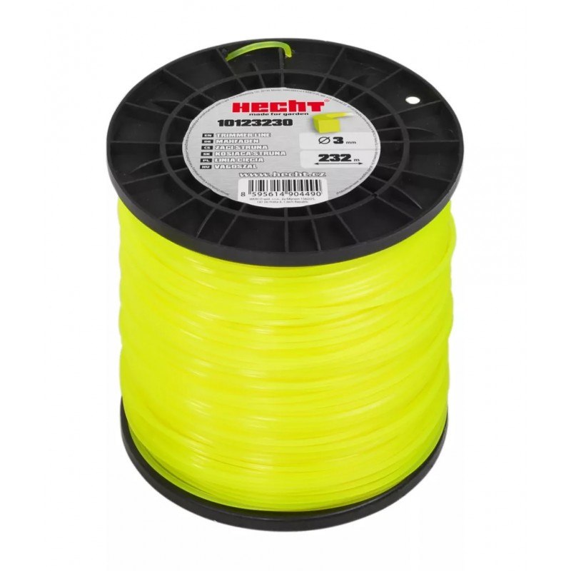Fir pentru trimmer HECHT 10123230, profil patrat, diametru 3 mm, lungime 232 m