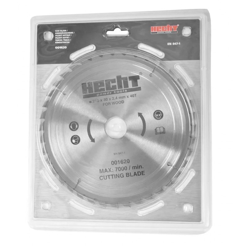 Panza pentru fierastrau circular HECHT 001620, 40 dinti, dimensiuni 210x30x2.4 mm, pentru lemn
