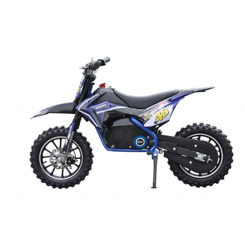 Motocicleta electrica pentru copii HECHT 54502, acumulator 36 V, 8 Ah, motor 500 W, greutate suportata 75 kg, viteza 25 km/h, albastru, varsta 7+ ani