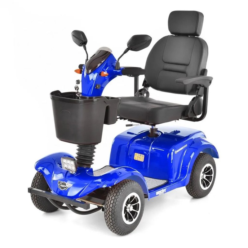 Scuter electric pentru persoane cu dizabilitati HECHT Wise Blue, 4 roti, acumulator 24 V, 40 Ah, motor 500 W, viteza maxima 15 km/h