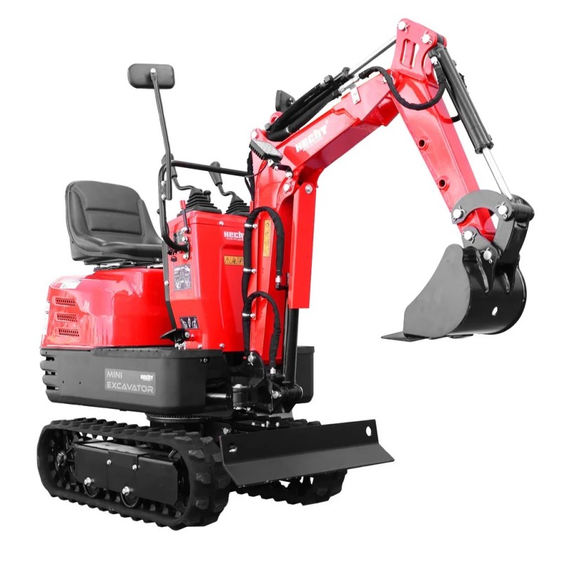Mini excavator HECHT 2710 putere 6,3 kW benzina 306 cmc 4T viteza 1,7 km/h sistem hidraulic