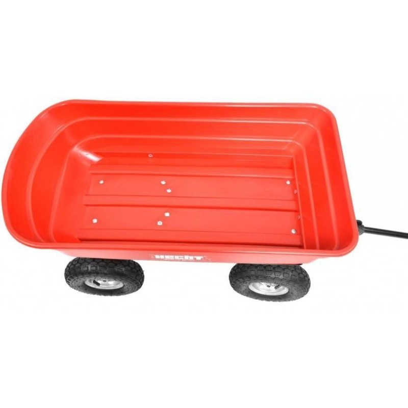 Remorca / carucior pentru Tractorase de tuns iarba Hecht 52145, capactitate incarcare 250 kg, cu maner