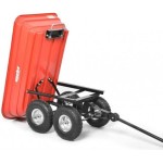 Remorca / carucior pentru Tractorase de tuns iarba Hecht 52145, capactitate incarcare 250 kg, cu maner
