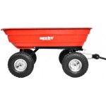 Remorca / carucior pentru Tractorase de tuns iarba Hecht 52145, capactitate incarcare 250 kg, cu maner