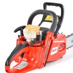 Motofierastrau Hecht 958 lama de 39 cm motor de 58 cm3 cu o putere nominala de 33 cp. Greutate 55 kg.