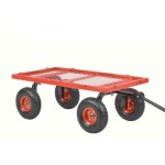 Remorca carucior pentru Tractorasele de gradina Hecht 52184 capacitate incarcare 300 kg cu maner
