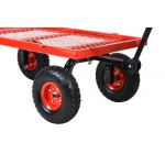 Remorca carucior pentru Tractorasele de gradina Hecht 52184 capacitate incarcare 300 kg cu maner