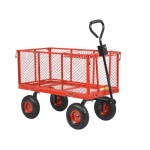 Remorca carucior pentru Tractorasele de gradina Hecht 52184 capacitate incarcare 300 kg cu maner