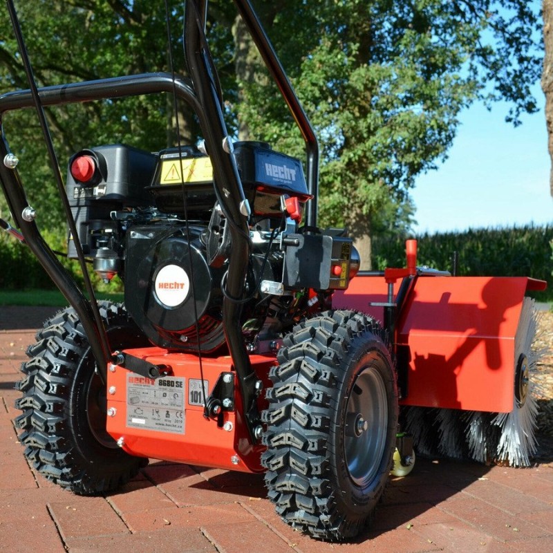 Masina de maturat HECHT 8680 SE, motor benzina, capacitate cilindrica 196 CC, latime maxima de lucru 80 cm, fara accesorii