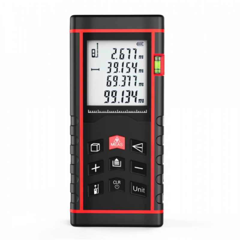 Telemetru cu laser HECHT 2003, lungime maxima masurata 50 metri, display LCD, precizie 2 mm, clasa II