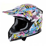 Casca moto integrala HECHT 51915S, design modern, graffiti, marimea S 55-56 cm