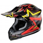 Casca moto ATV integrala HECHT 55915XL, STARS design, material ABS, marime XL 61 cm, multicolor