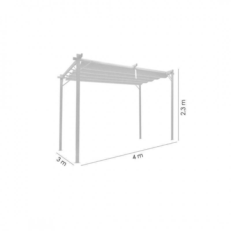 Pergola HECHT PERGOLA 4x3 m acoperis retractabil