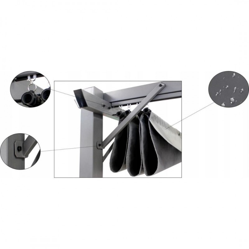 Pergola HECHT PERGOLA 4x3 m acoperis retractabil